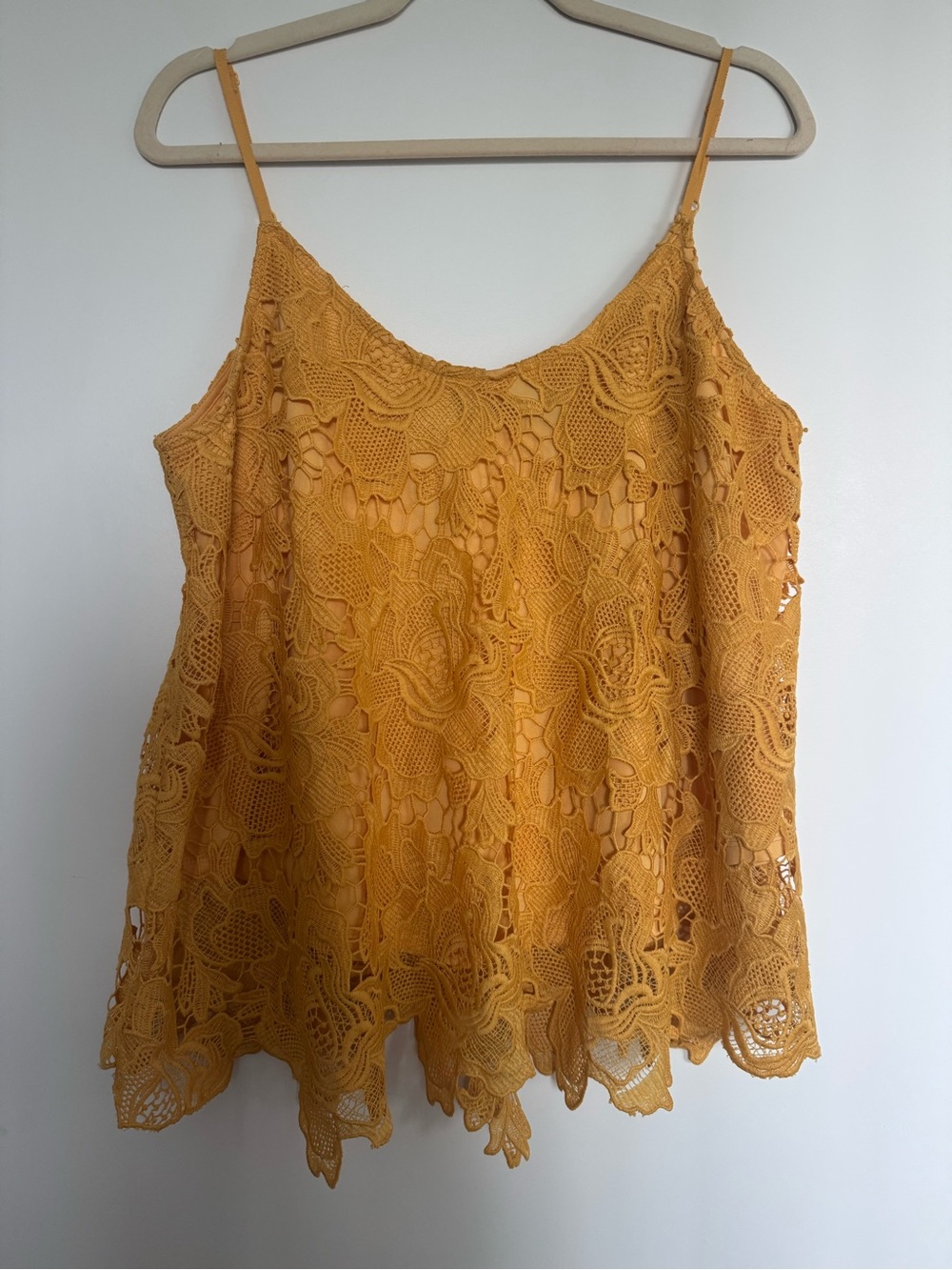 Sportsgirl Mustard Yellow Lace Camisole